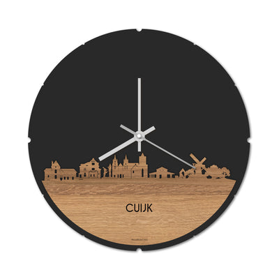 Skyline Klok Rond Cuijk Eiken