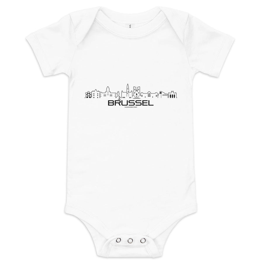 Baby Rompertje Brussel houten cadeau decoratie relatiegeschenk van WoodWideCities