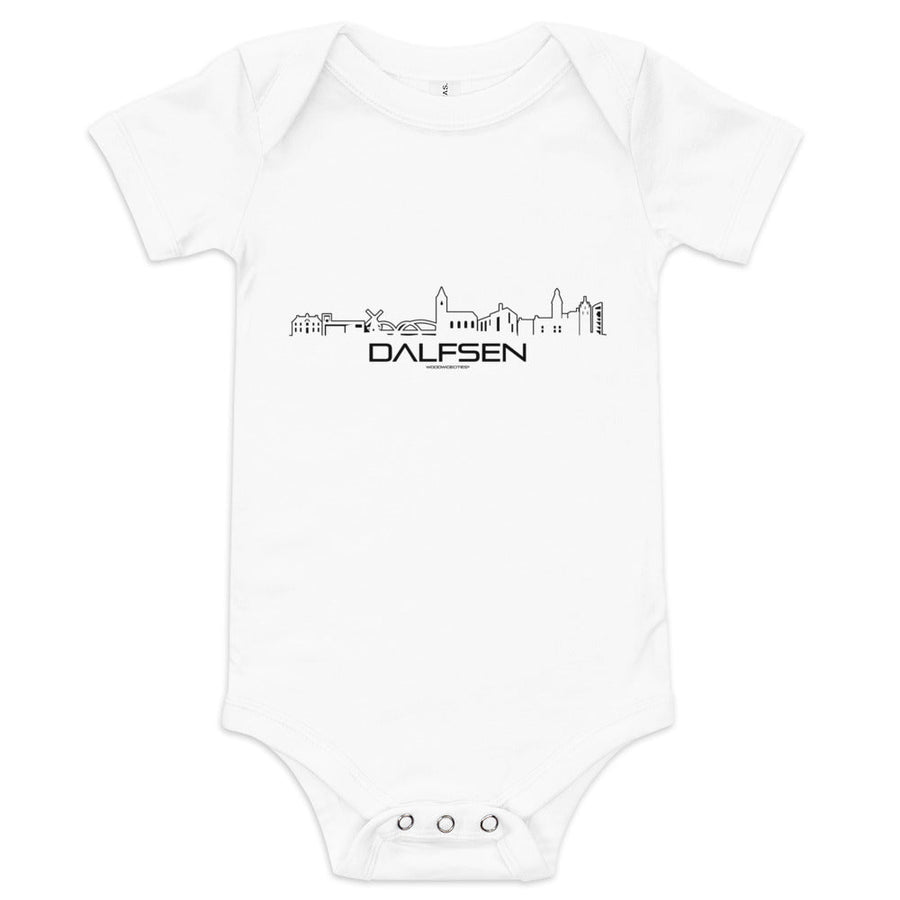 Baby Rompertje Dalfsen White 3-6m houten cadeau decoratie relatiegeschenk van WoodWideCities