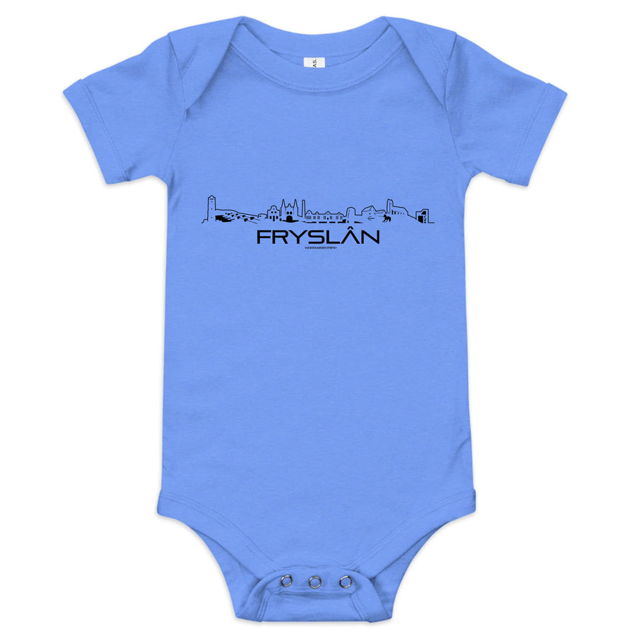 Baby Rompertje Fryslan uniek cadeau voor baby geboren in Fryslan geschenk van WoodWideCities