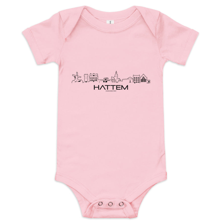 Baby Rompertje Hattem houten cadeau decoratie relatiegeschenk van WoodWideCities