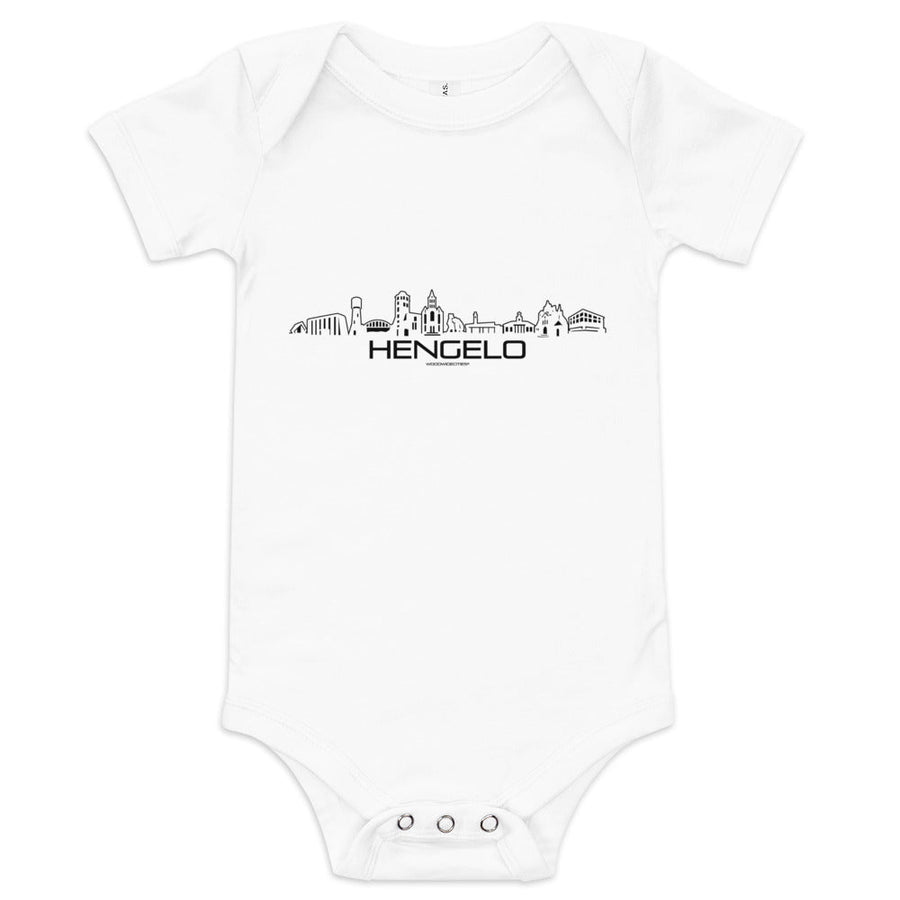 Baby Rompertje Hengelo houten cadeau decoratie relatiegeschenk van WoodWideCities