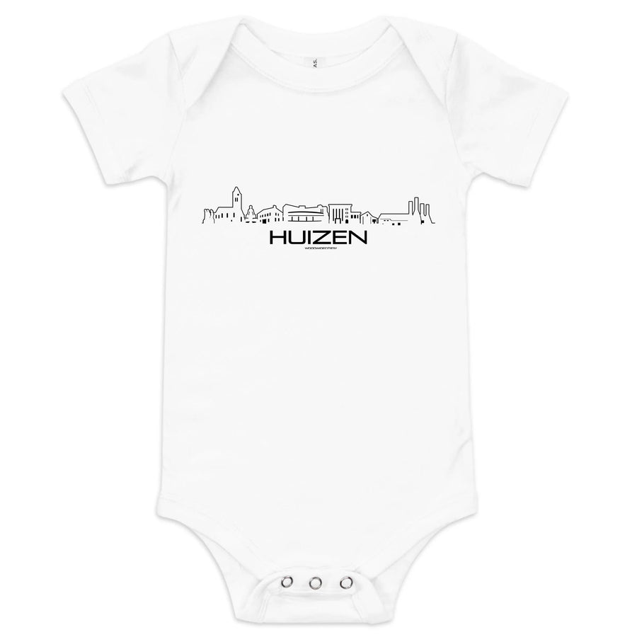 Baby Rompertje Huizen uniek cadeau voor baby geboren in Huizen geschenk van WoodWideCities