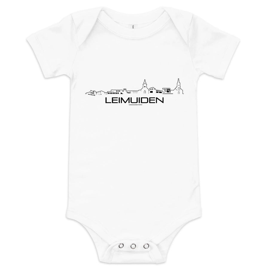 Baby Rompertje Leimuiden uniek cadeau voor baby geboren in Leimuiden geschenk van WoodWideCities