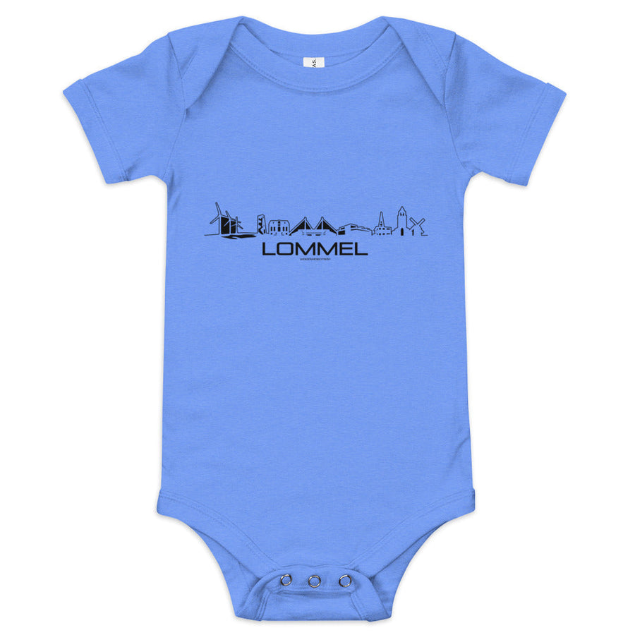 Baby Rompertje Lommel Gemêleerd Colombiaans blauw 3-6 m houten cadeau decoratie relatiegeschenk van WoodWideCities