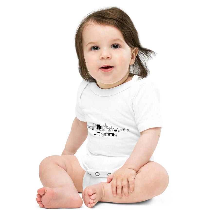 Baby Rompertje London houten cadeau decoratie relatiegeschenk van WoodWideCities
