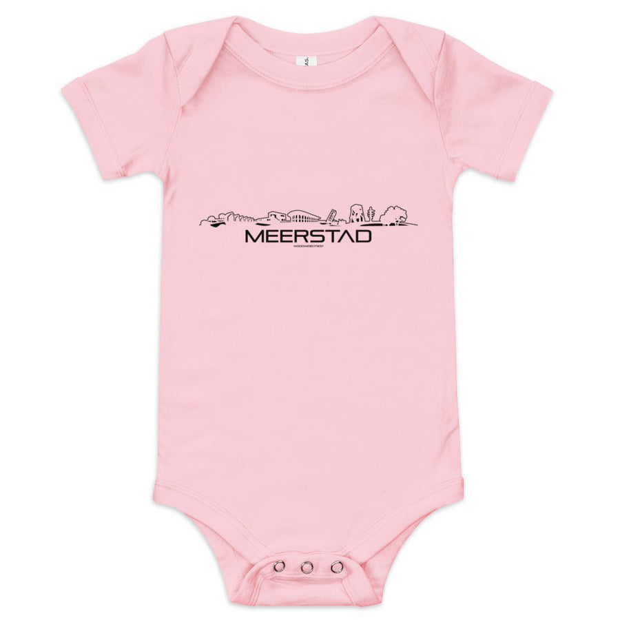 Baby Rompertje Meerstad houten cadeau decoratie relatiegeschenk van WoodWideCities
