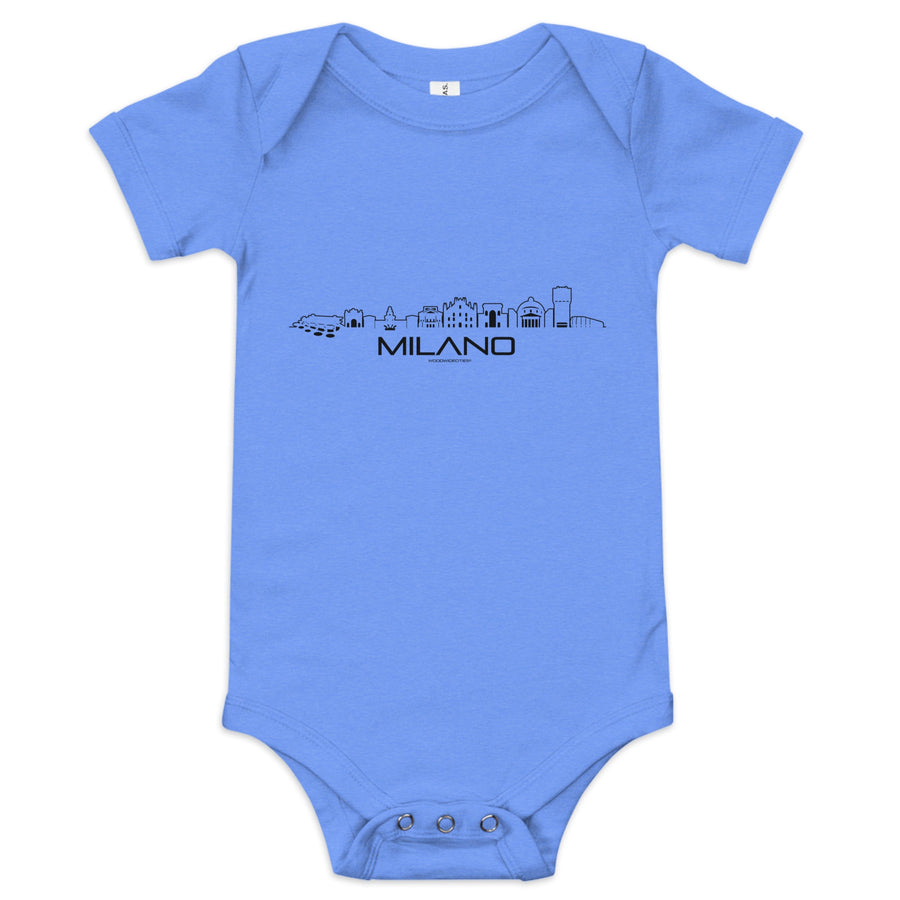 Baby Rompertje Milano Heather Columbia Blue 3-6m houten cadeau decoratie relatiegeschenk van WoodWideCities