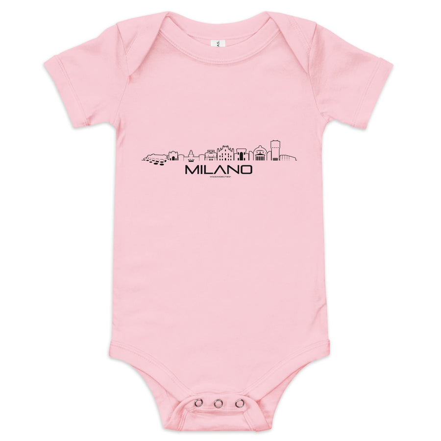 Baby Rompertje Milano Pink 3-6m houten cadeau decoratie relatiegeschenk van WoodWideCities