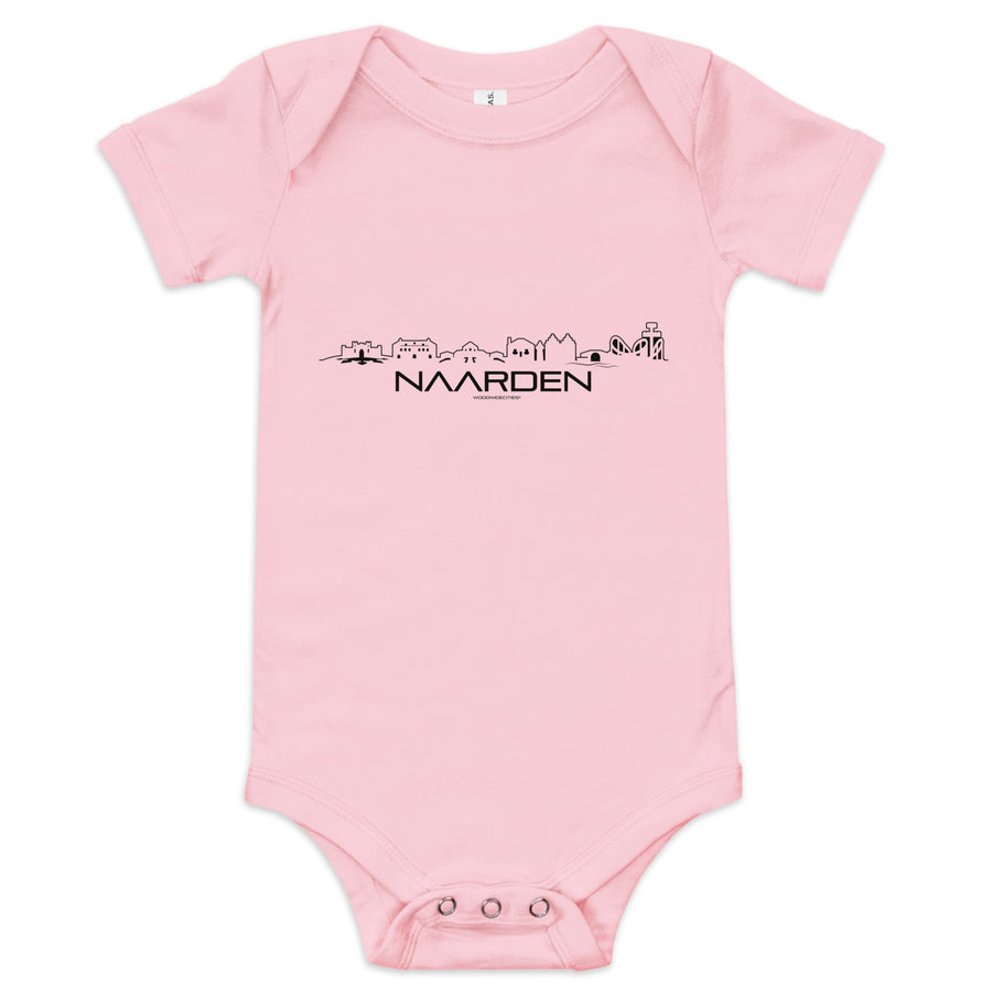 Baby Rompertje Naarden Pink 3-6m houten cadeau decoratie relatiegeschenk van WoodWideCities