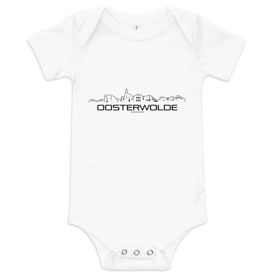 Baby Rompertje Oosterwolde houten cadeau decoratie relatiegeschenk van WoodWideCities
