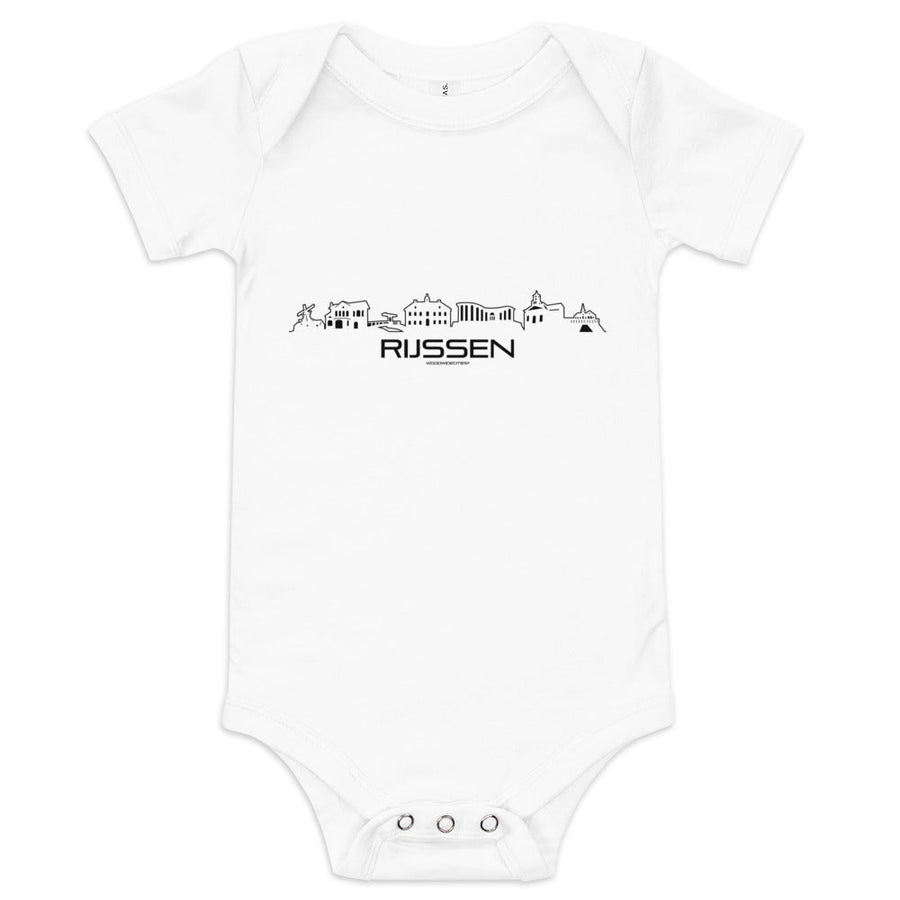 Baby Rompertje Rijssen houten cadeau decoratie relatiegeschenk van WoodWideCities