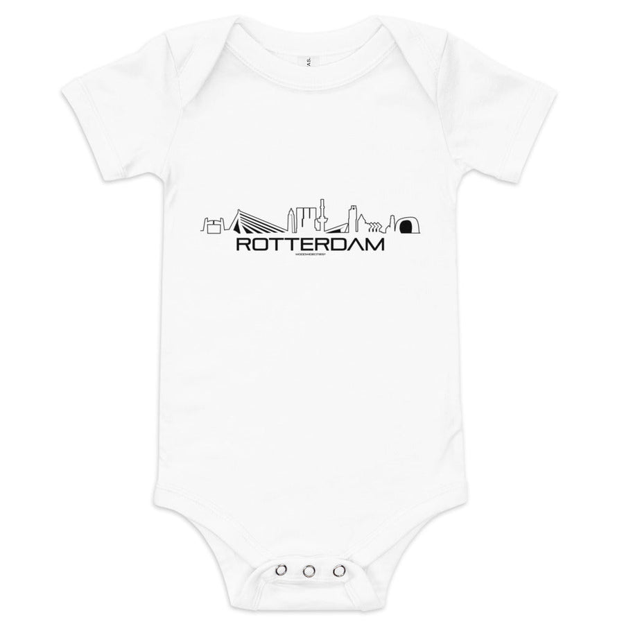 Baby Rompertje Rotterdam houten cadeau decoratie relatiegeschenk van WoodWideCities