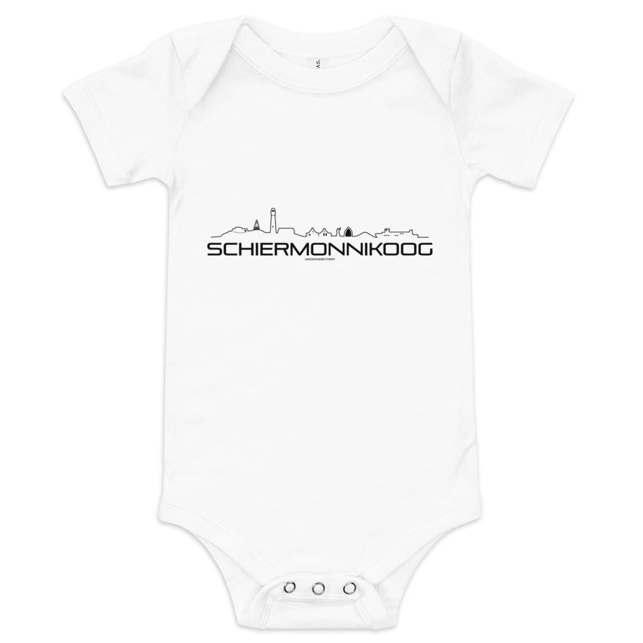 Baby Rompertje Schiermonnikoog houten cadeau decoratie relatiegeschenk van WoodWideCities