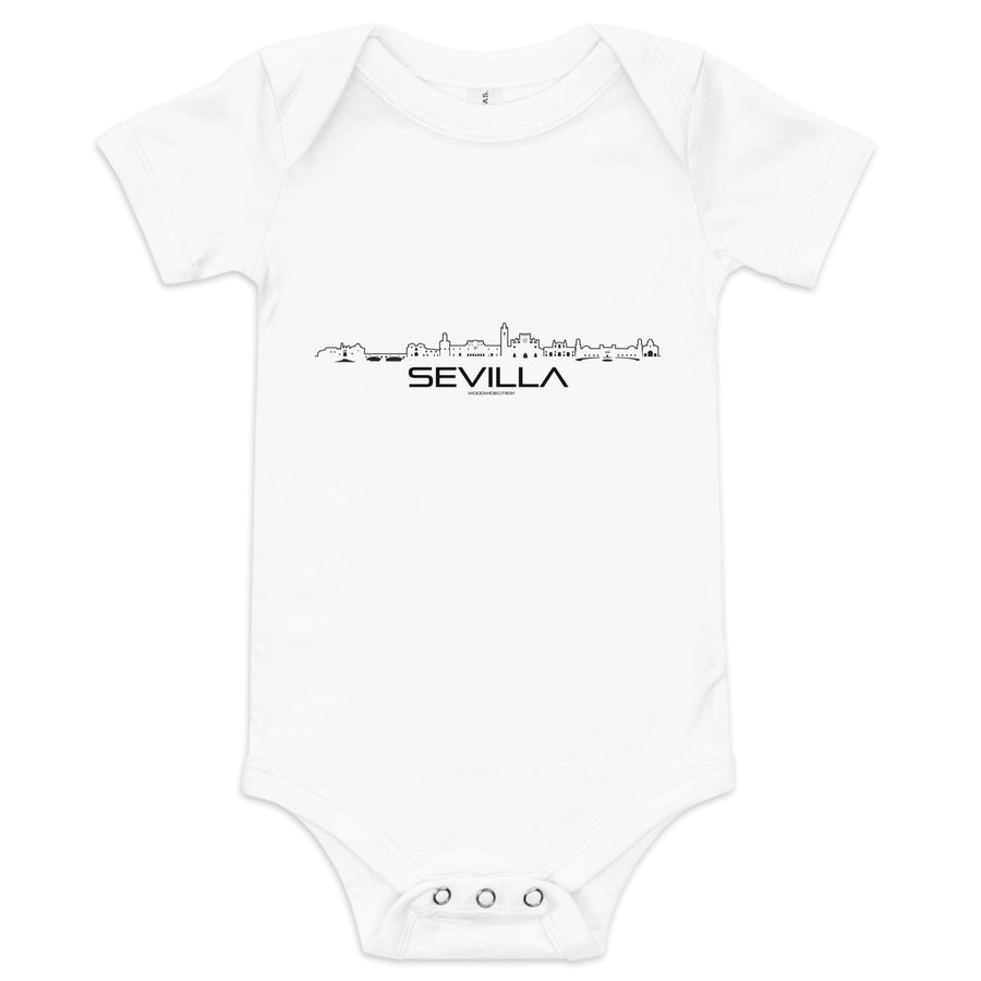 Baby Rompertje Sevilla White 3-6m houten cadeau decoratie relatiegeschenk van WoodWideCities