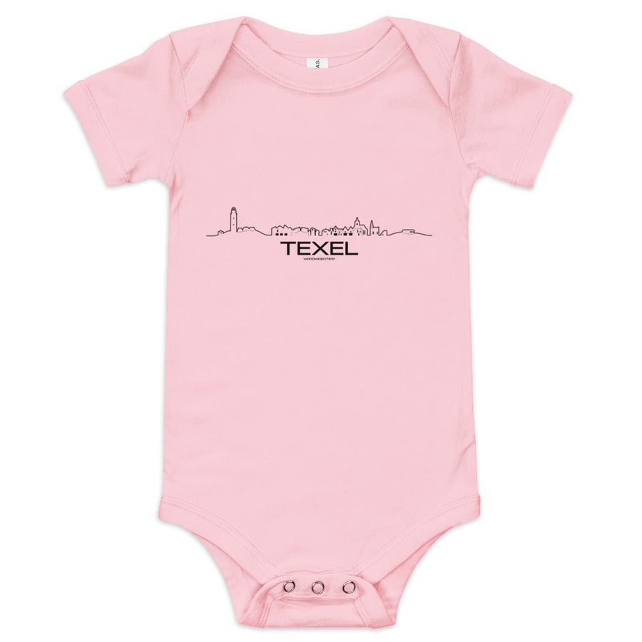 Baby Rompertje Texel houten cadeau decoratie relatiegeschenk van WoodWideCities