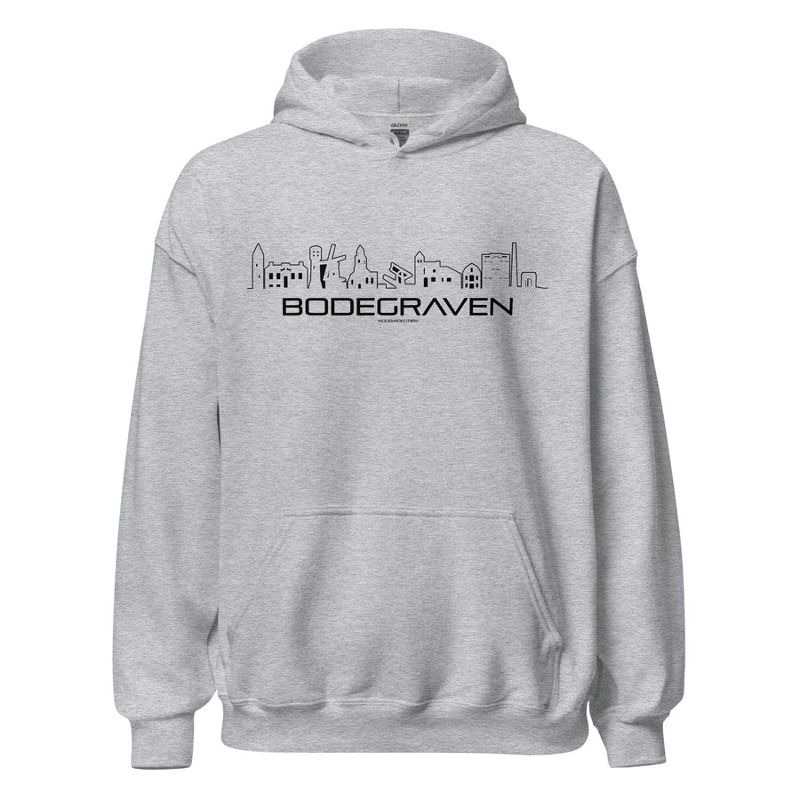 Hoodie Bodegraven Sport Grey S houten cadeau decoratie relatiegeschenk van WoodWideCities