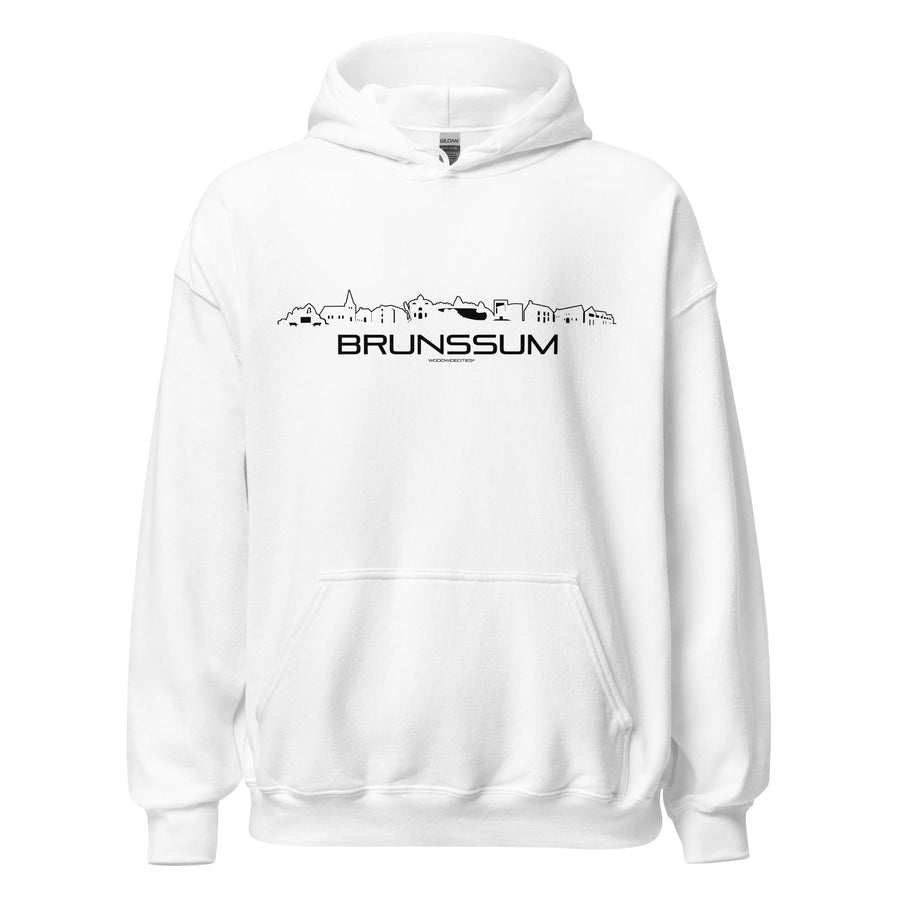 Hoodie Brunssum White S houten cadeau decoratie relatiegeschenk van WoodWideCities
