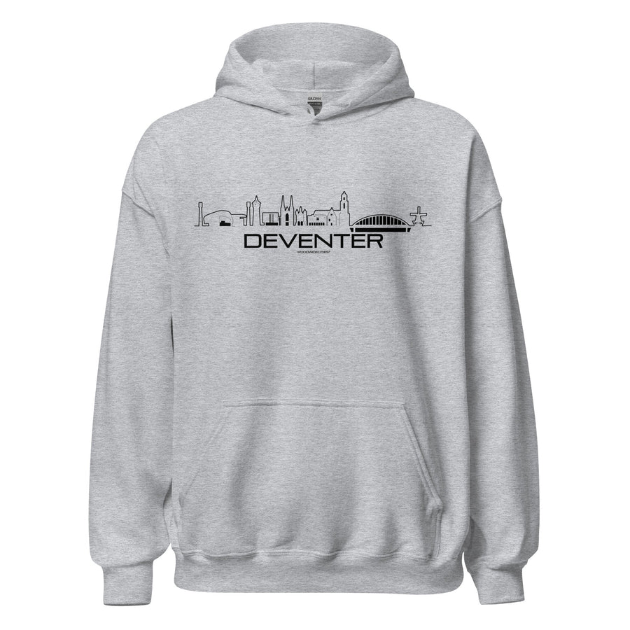 Hoodie Deventer Sport Grey S houten cadeau decoratie relatiegeschenk van WoodWideCities