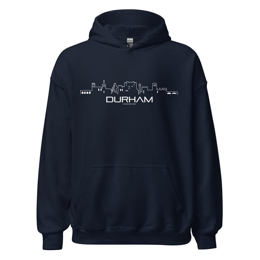 Hoodie Durham Navy S houten cadeau decoratie relatiegeschenk van WoodWideCities