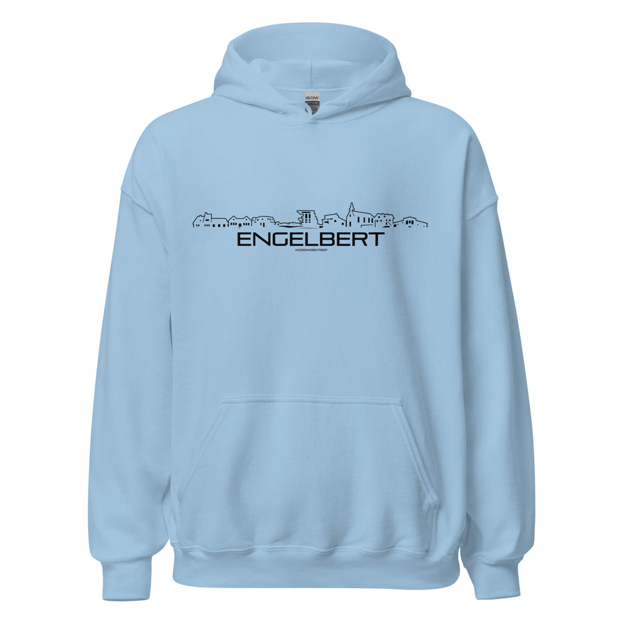 Hoodie Engelbert Light Blue S houten cadeau decoratie relatiegeschenk van WoodWideCities