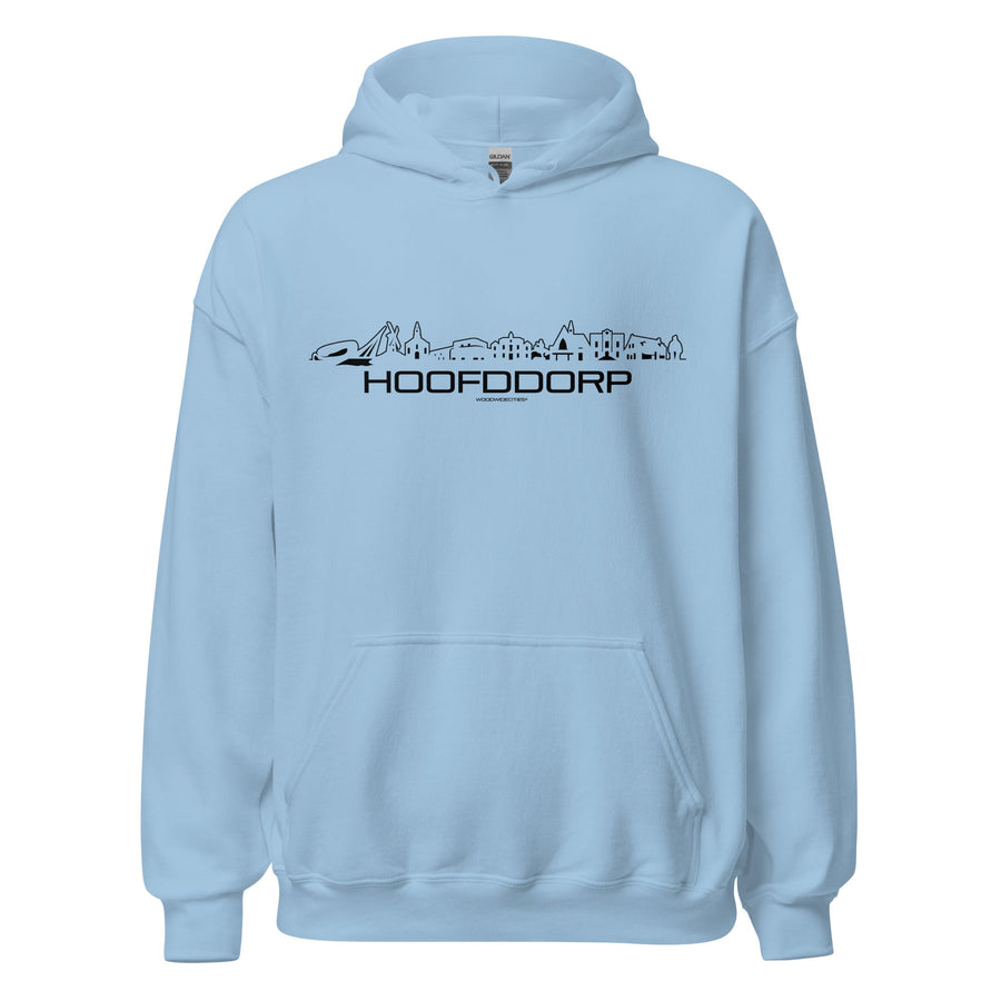 Hoodie Hoofddorp Light Blue S houten cadeau decoratie relatiegeschenk van WoodWideCities