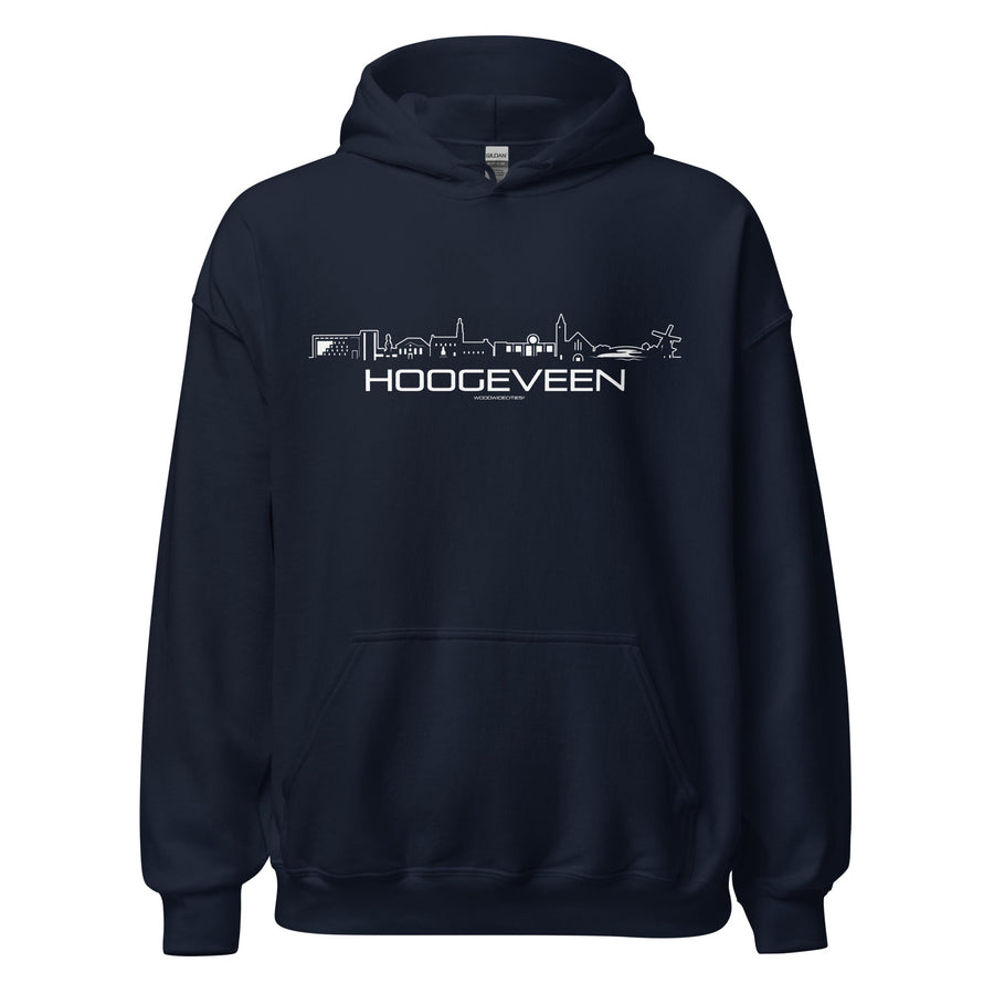 Hoodie Hoogeveen Navy S houten cadeau decoratie relatiegeschenk van WoodWideCities