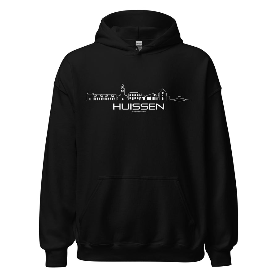 Hoodie Huissen Black S houten cadeau decoratie relatiegeschenk van WoodWideCities