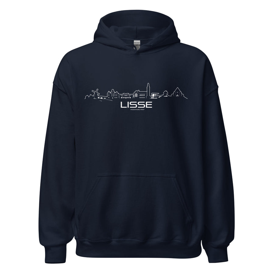 Hoodie Lisse Navy S houten cadeau decoratie relatiegeschenk van WoodWideCities