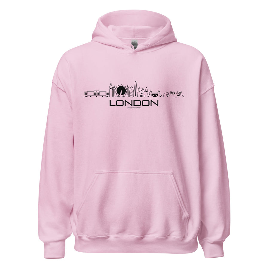 Hoodie London Light Pink S houten cadeau decoratie relatiegeschenk van WoodWideCities