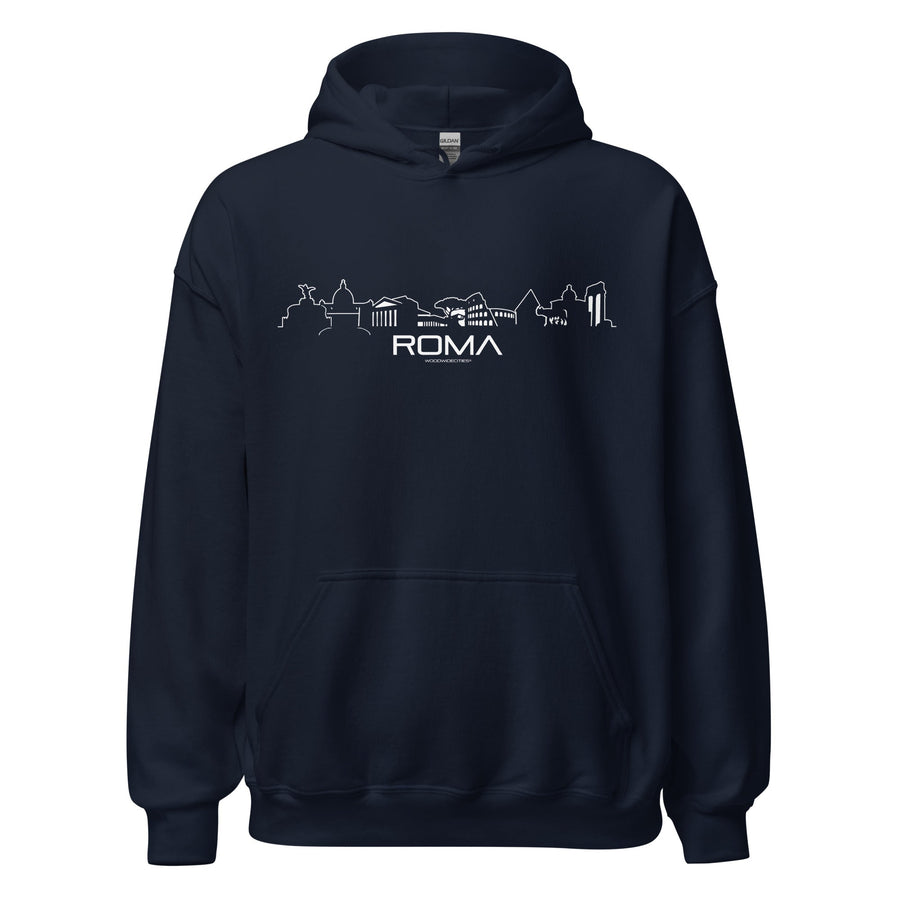 Hoodie Rome Navy S houten cadeau decoratie relatiegeschenk van WoodWideCities