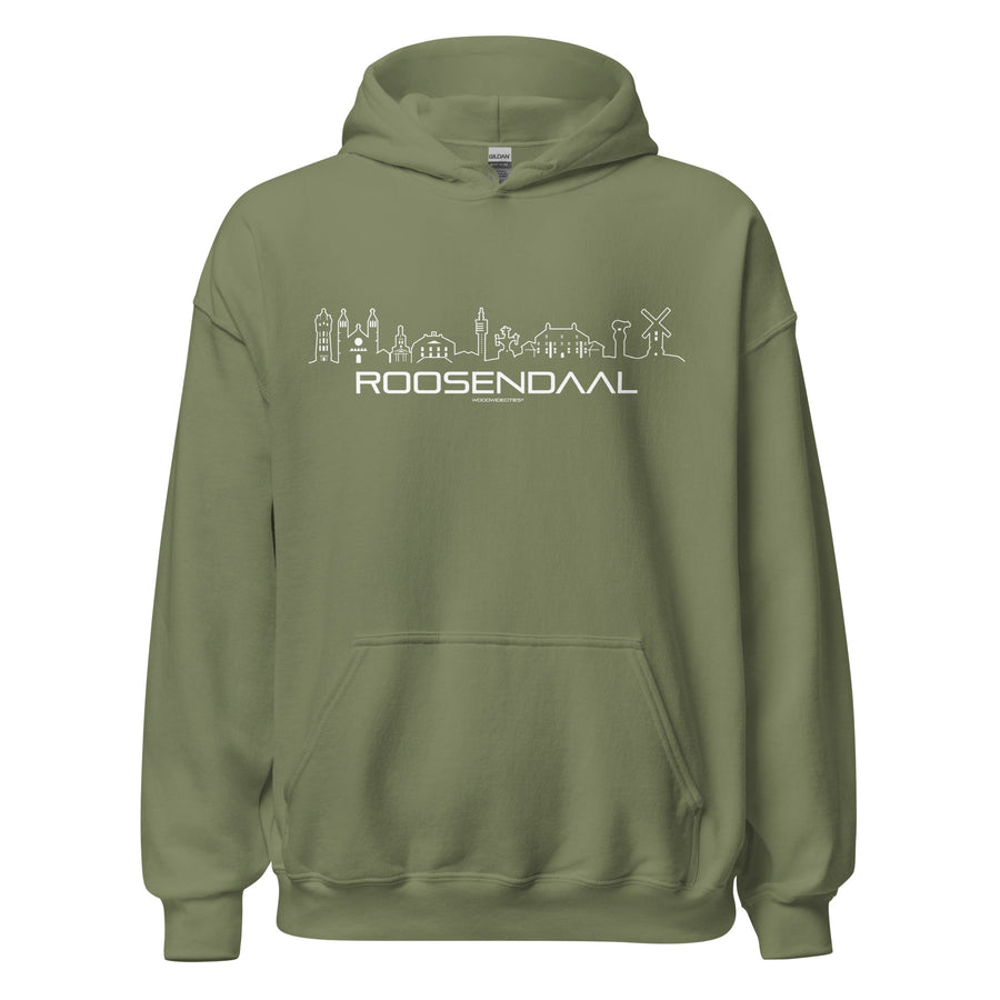 Hoodie Roosendaal Military Green S houten cadeau decoratie relatiegeschenk van WoodWideCities