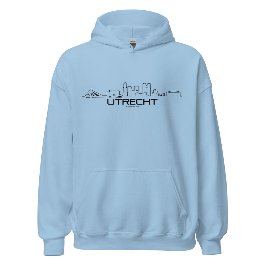 Hoodie Utrecht Light Blue S houten cadeau decoratie relatiegeschenk van WoodWideCities