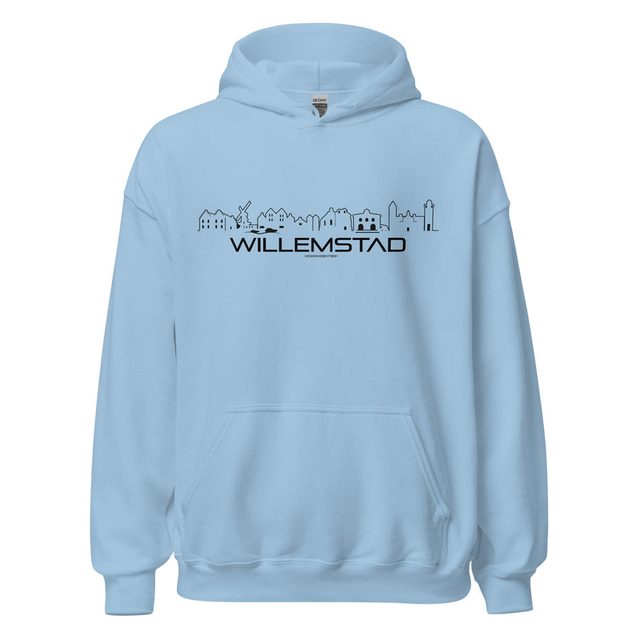 Hoodie Willemstad Light Blue S houten cadeau decoratie relatiegeschenk van WoodWideCities