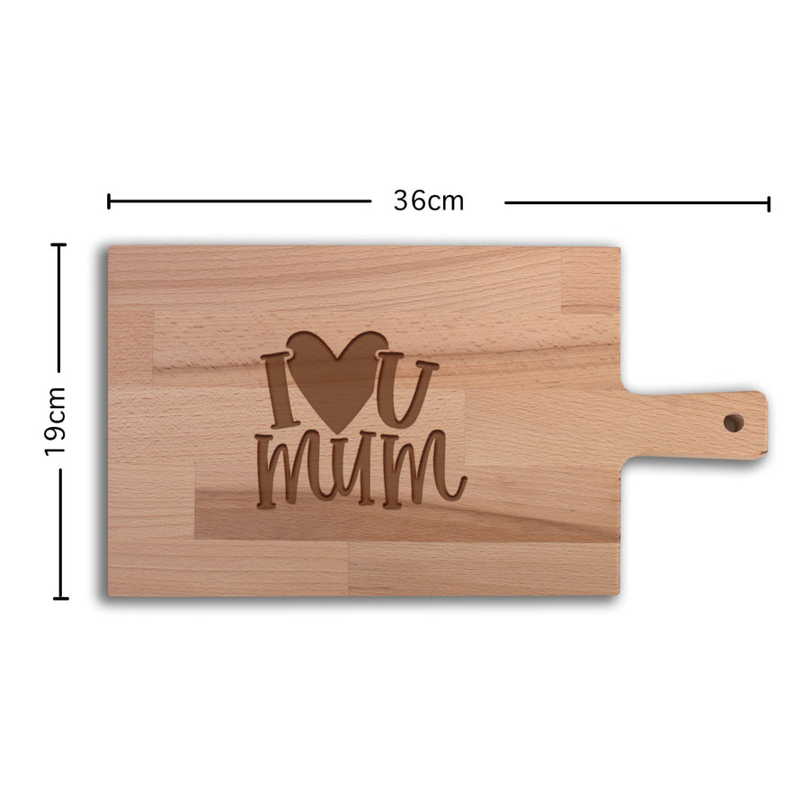 Serveerplank Moederdag I Love You Mum