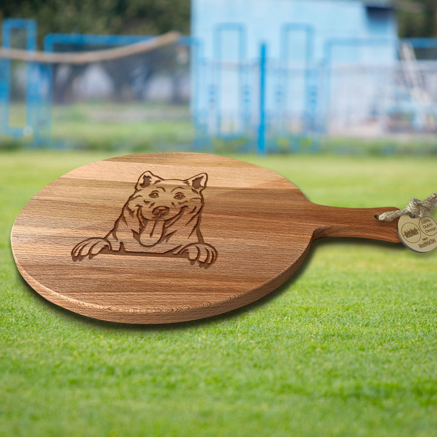 Serveerplank Rond Honden Shiba Inu