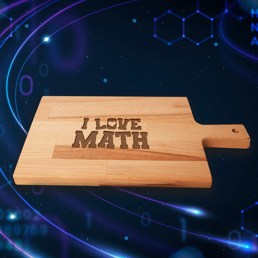 Serveerplank Wiskunde I Love Math