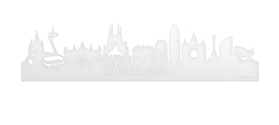 Skyline Barcelona White Glossy