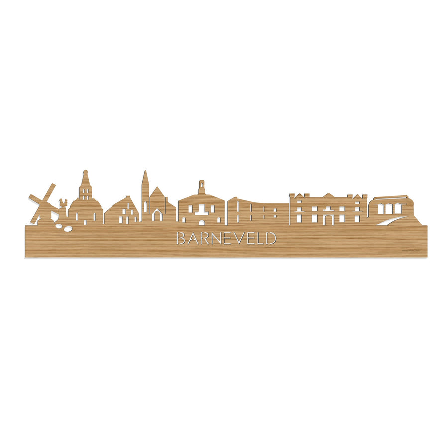 Skyline Barneveld Bamboe houten cadeau decoratie relatiegeschenk van WoodWideCities