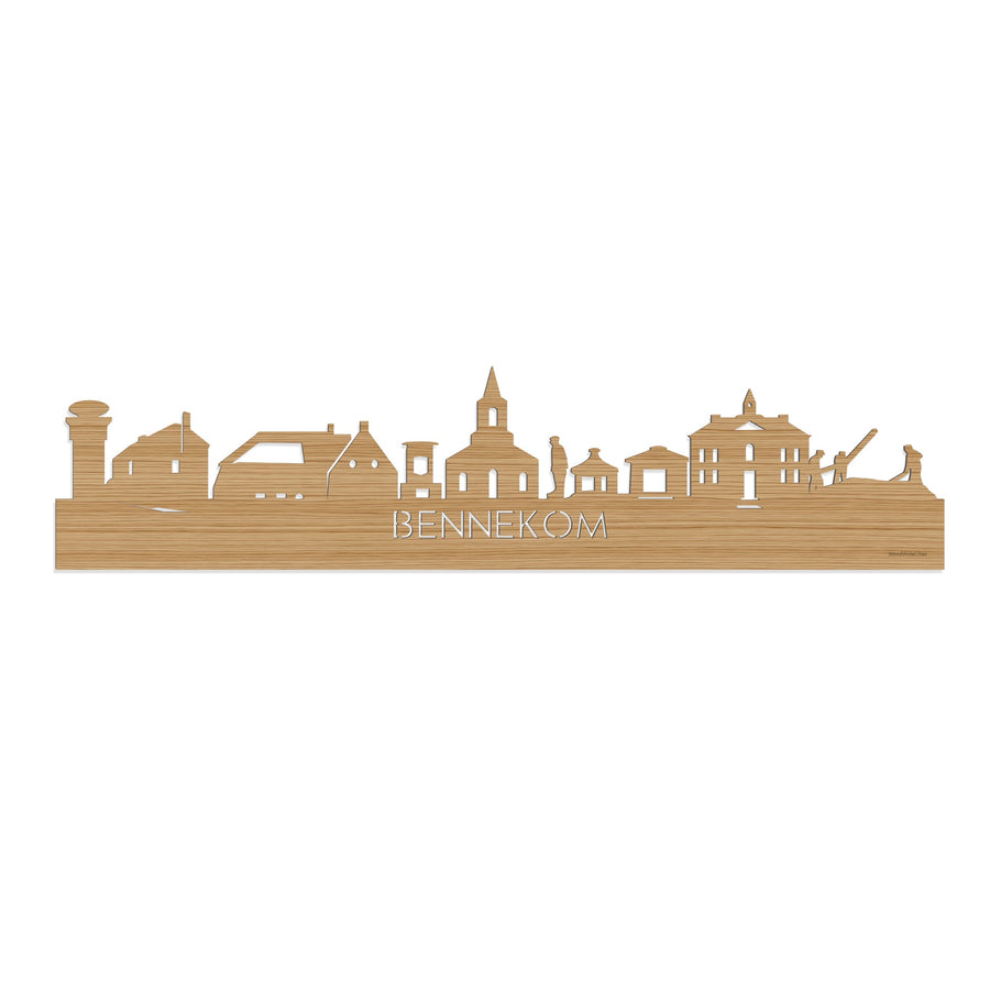 Skyline Bennekom Bamboe houten cadeau decoratie relatiegeschenk van WoodWideCities