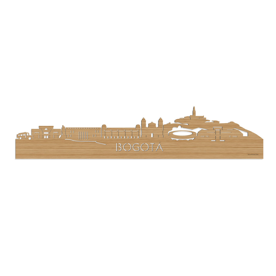 Skyline Bogotá Bamboe houten cadeau decoratie relatiegeschenk van WoodWideCities