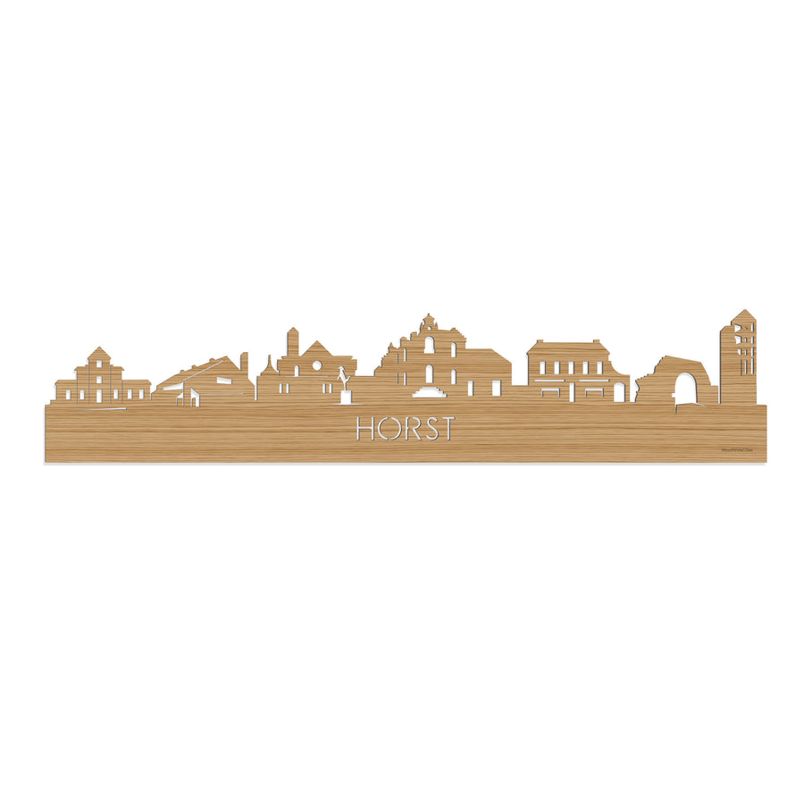 Skyline Horst Bamboe houten cadeau decoratie relatiegeschenk van WoodWideCities
