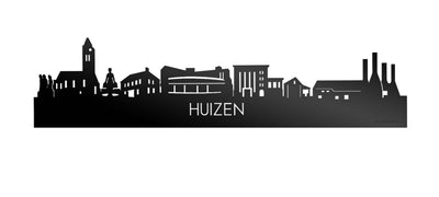 Skyline Huizen Zwart Glanzend