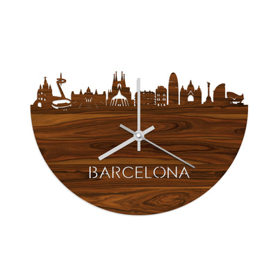 Skyline Clock Barcelona Rosewood