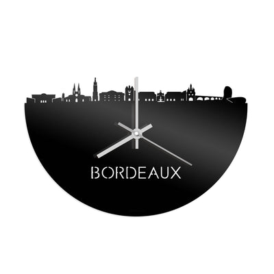 Skyline Clock Bordeaux Black Glossy