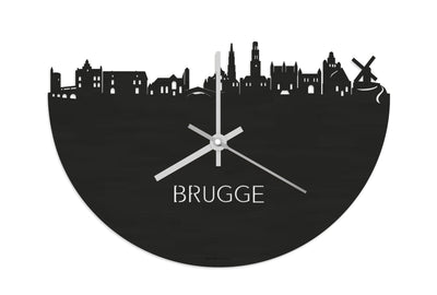 Skyline Clock Bruges Black