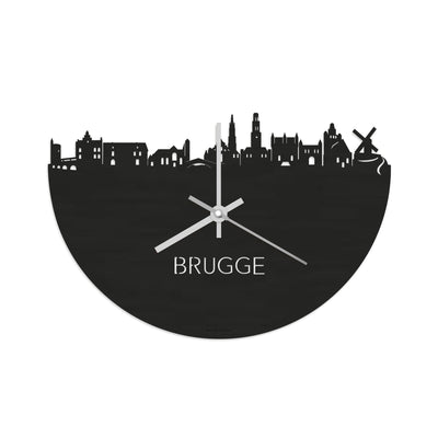 Skyline Clock Bruges Black