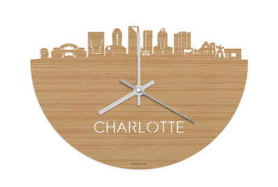 Skyline Clock Charlotte Bamboo