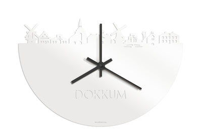 Skyline Klok Dokkum Wit Glanzend