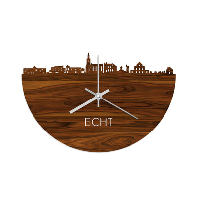 Skyline Clock Real Rosewood